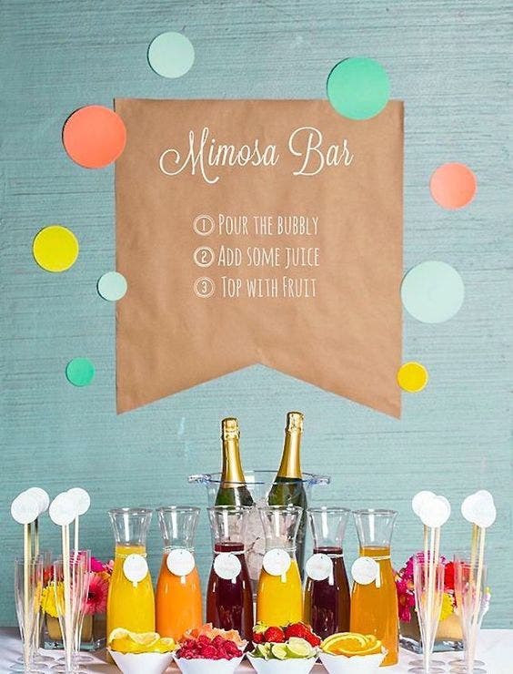 mimosa bar adult birthday party idea mimosa bar adult birthday party idea