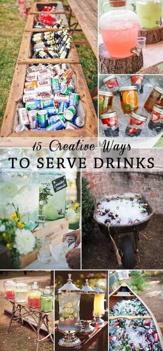 creative drink serving Ideas for adult birthday party creative drink serving Ideas for adult birthday party