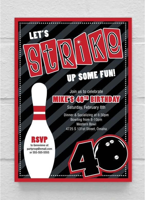 Bowling adult birthday party idea Bowling adult birthday party idea