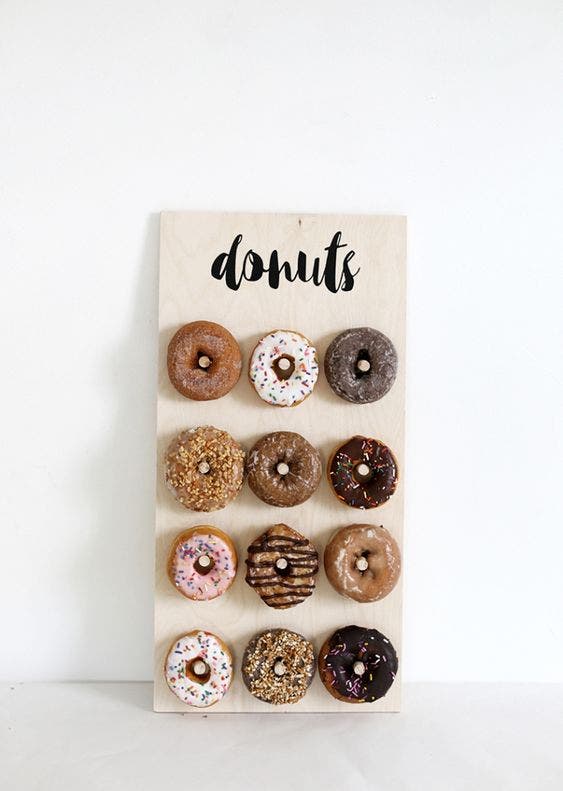 DIY Donut Wall adult birthday party idea DIY Donut Wall adult birthday party idea