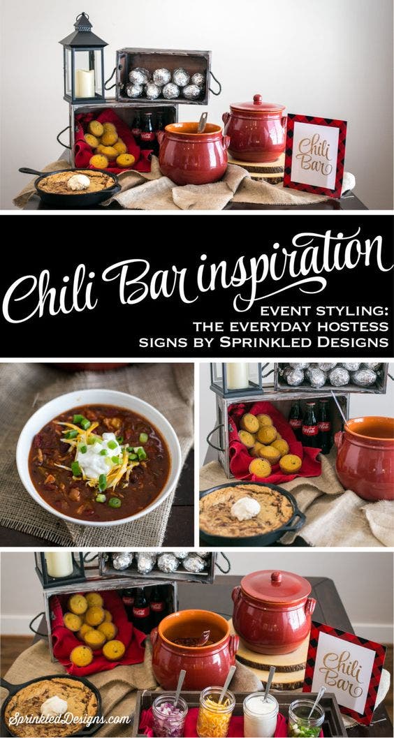 Chili Bar adult birthday party idea Chili Bar adult birthday party idea