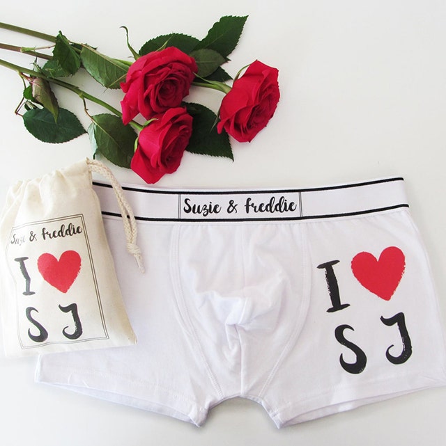 I Love Personalized Men's Boxer Briefs I Love Personalized Men's Boxer Briefs