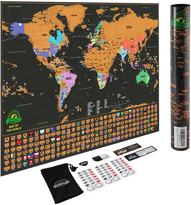 Scratch Off World Map Poster Scratch Off World Map Poster