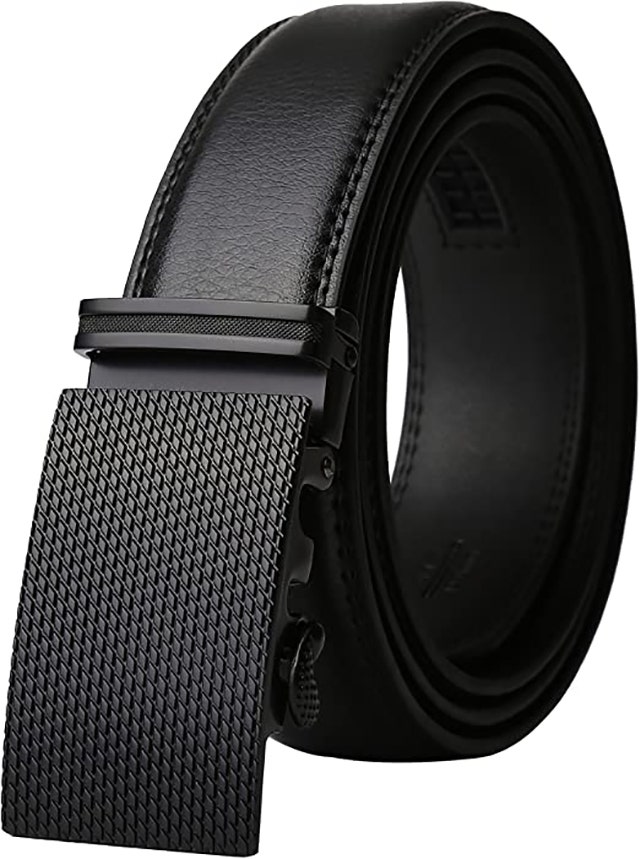 Lavemi Leather Dress Belt with Automatic Buckle Lavemi Leather Dress Belt with Automatic Buckle