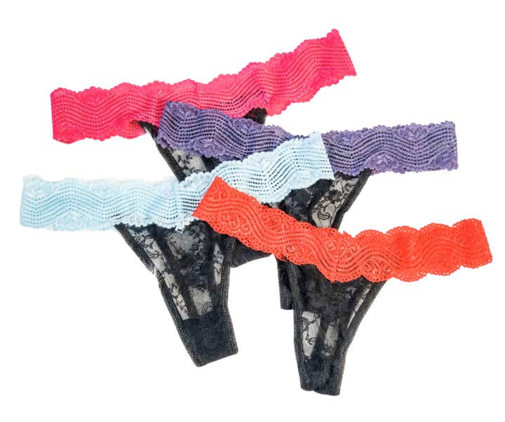 Kix'ies Contrast Lace Thong 