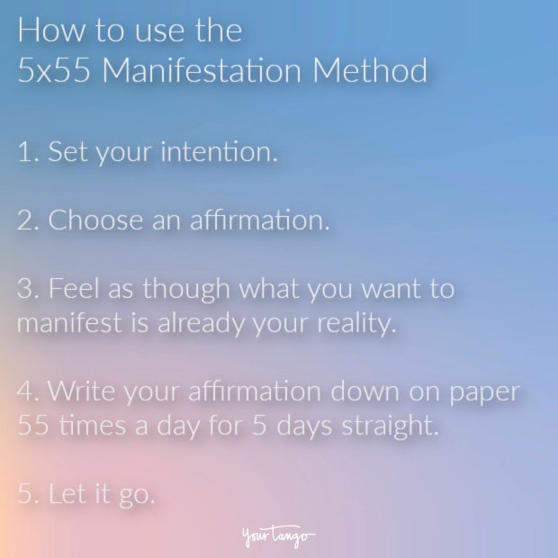 5x55 manifestation method 5x55 manifestation method