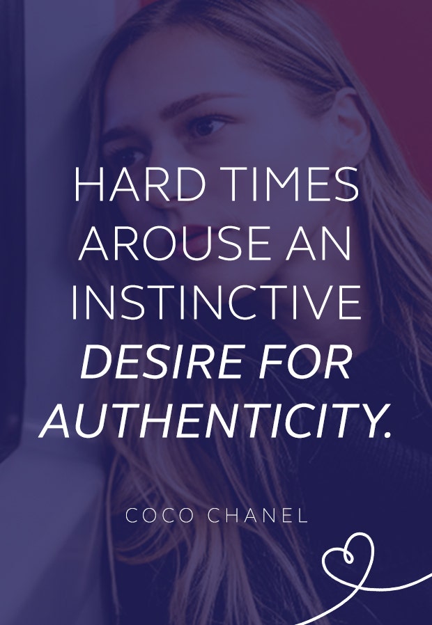 coco chanel quote Coco Chanel quote about hard times