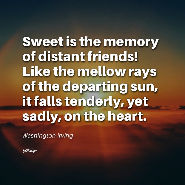 Washington Irving long distance friendship quotes