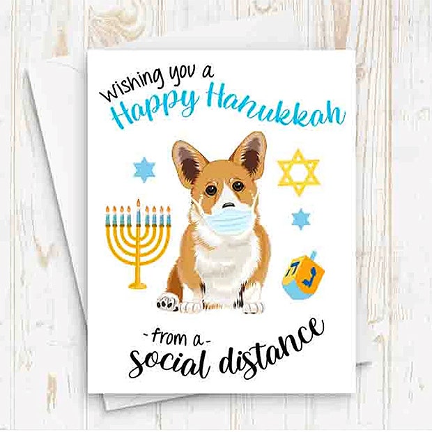 Hanukkah Social Distance Card