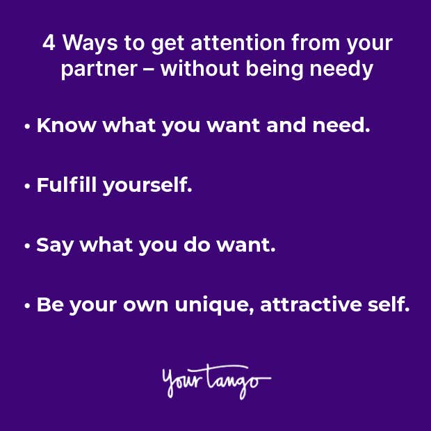 list of ways to get attention without being needy in white font on purple background list of ways to get attention without being needy in white font on purple background