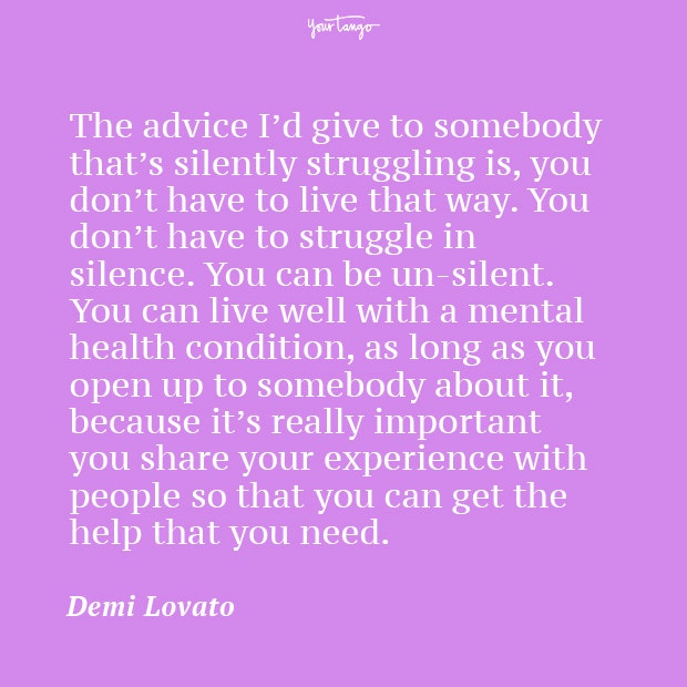 mental health quote Demi Lovato mental health quote