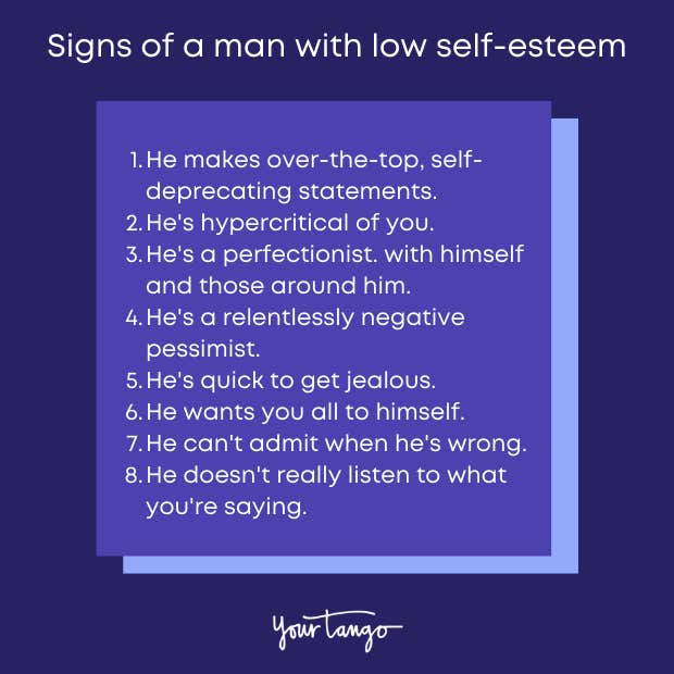 signs a man has low self-esteem signs a man has low self-esteem