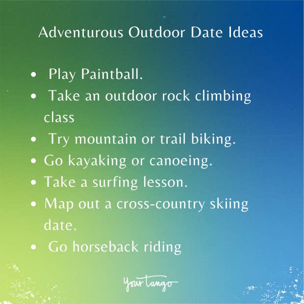 Adventurous outdoor date ideas Adventurous outdoor date ideas