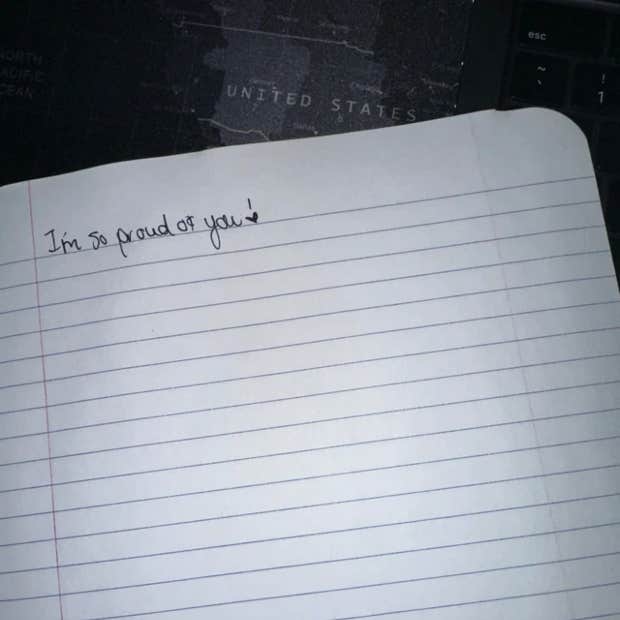 girlfriend's note to boyfriend who dropped out of college